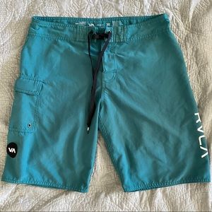 RVCA Swim Trunks, teal